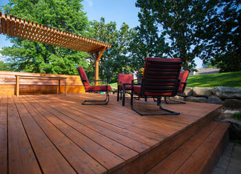 Deck staining in Grand Prairie, TX by WF Painting.